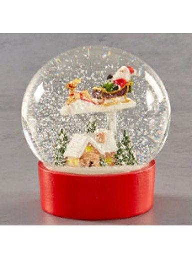 Santa Sleigh Snow Globe